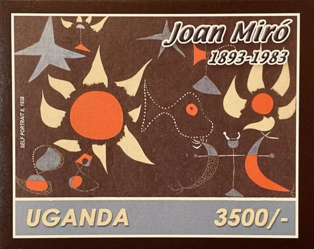 Uganda Joan Miro Paintings Stamps S/S 2003 Mnh Masterpieces Of Modern Art #1808