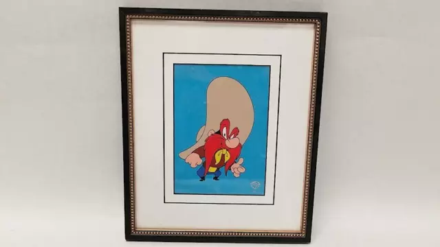 Warner Bros Looney Tunes YOSEMITE SAM Sericel Animation Art Cel- 780/2500 framed
