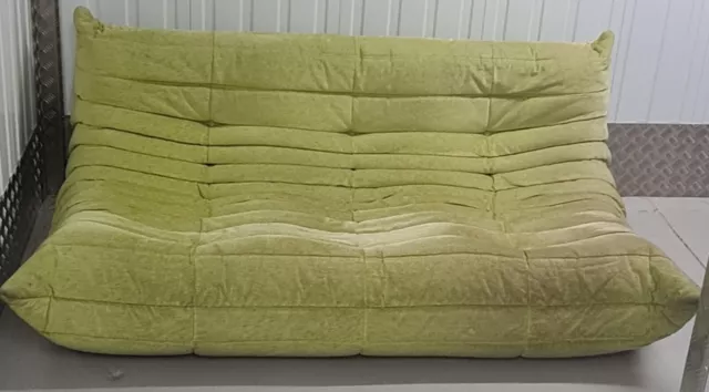 Vintage Ligne Roset 3 Seater Toga Large Settee Sofa By Michel Ducaroy