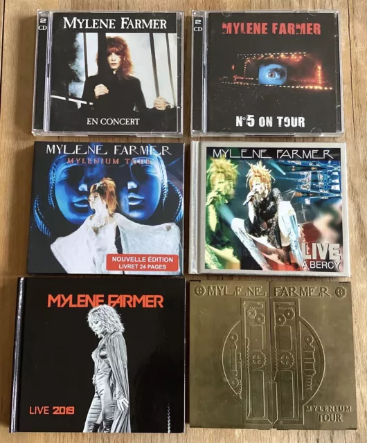 Mylène Farmer Lot "Les Concerts" 6 x CDs de très bon état à neuf.