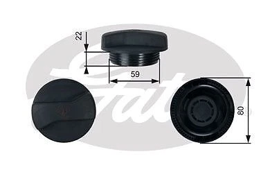 COPERCHIO FRIGORIFERO GATES CHIUSURA SERBATOIO ACQUA DI RAFFREDDAMENTO adatto per AUDI Q7 VW FOX