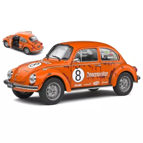 VW BEETLE 1303 N.8 JAEGER TRIBUTE 1974 ORANGE 1:18 Solido Auto Stradali