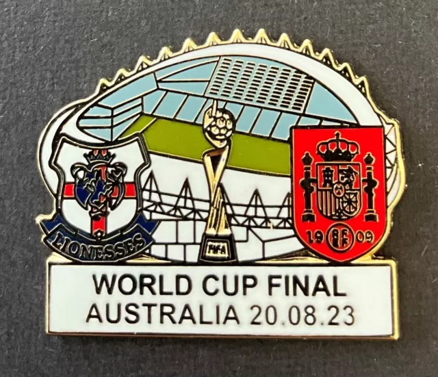 England Lionesses v Spain Women's Football World Cup Final 2023 Enamel Pin Badge