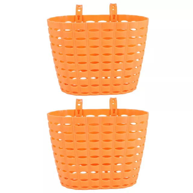 2 Pcs Plastic Bicycle Basket Child Bike Handlebar Scooter Accessories for Kids