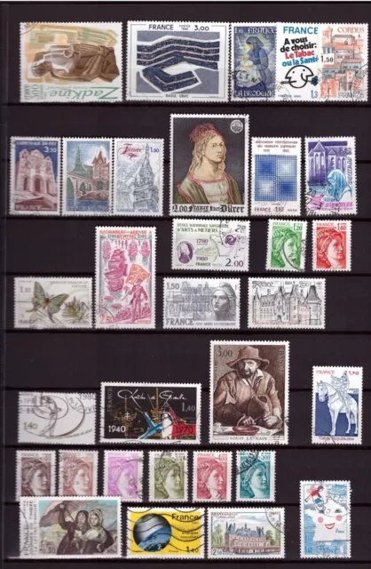 Frankreich 1980//82gestempelte Briefmarken schöne Motive ansehen ;Michelwert 57€