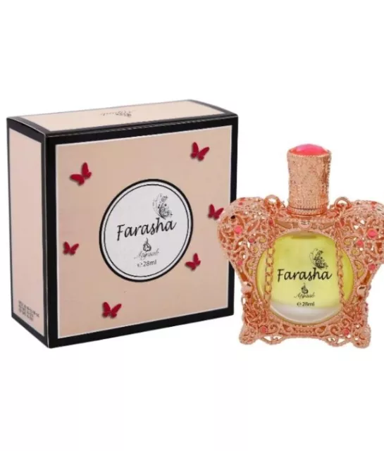 Aceite de Perfume Concentrado FARASHA de Khadlaj 28 ml Atyaab Sellado Nuevo en Caja Auténtico