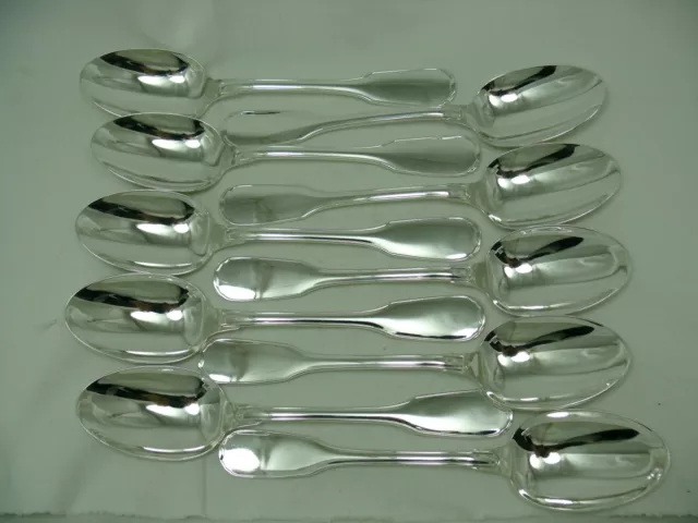 Christofle modèle Versailles 10 cuillères de table métal argenté excellent état.