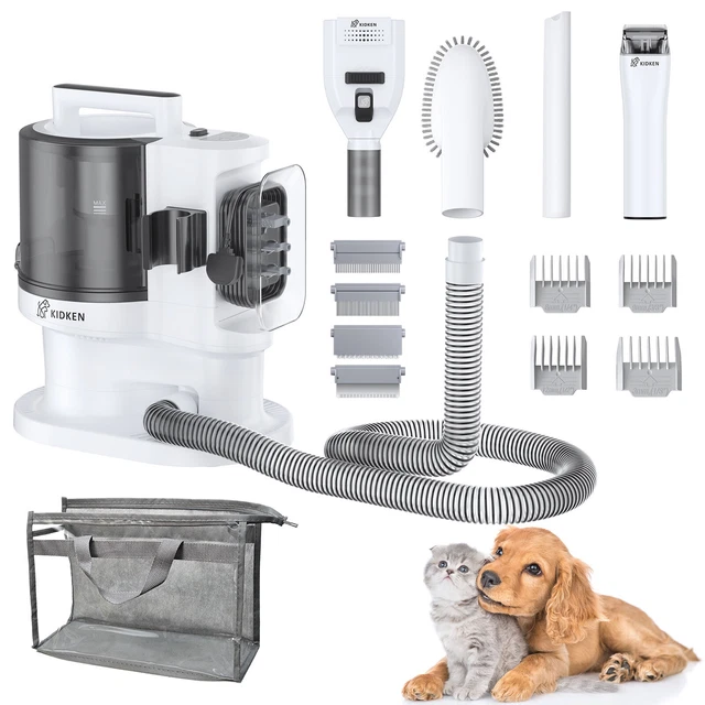 Pet Grooming Vacuum Kit Professional Shedding Clipper Brush Tools For Dog Cat