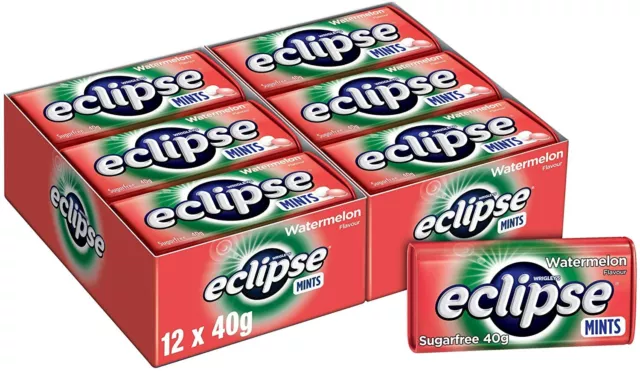 Eclipse Mints, 24 x 40g - Strawberry, Spearmint, Watermelon, Strawberry Mints