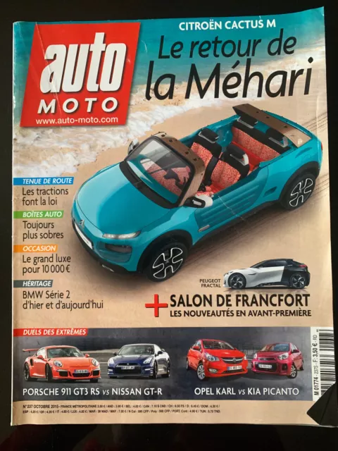 Auto-Moto Magazine N°237 du 10/2015; Cictroen Cactus M le retour de la Méhari