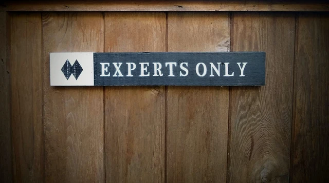 Experts Only Distressed Antique Wooden Ski / Snowboard Sign Home Décor 