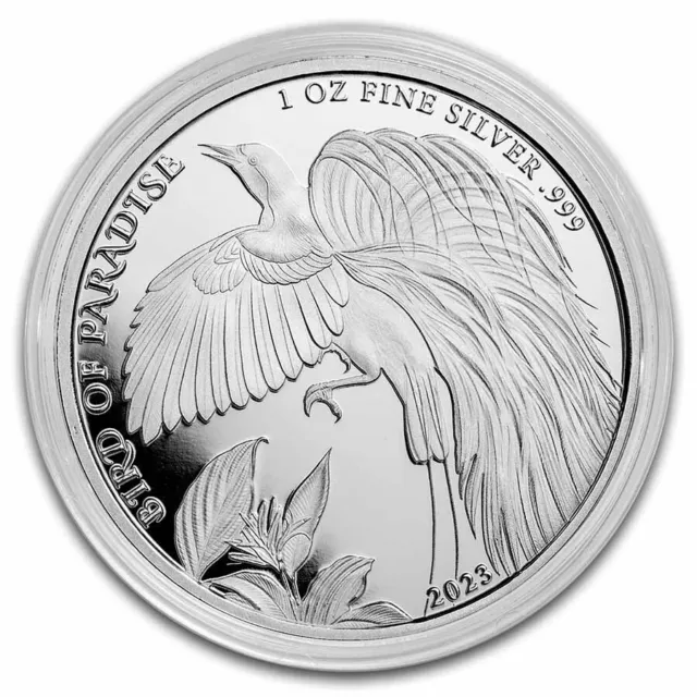 2023 1 oz .999 Silver Bird of Paradise 1 Kina Coin Papua New Guinea Modern Bird