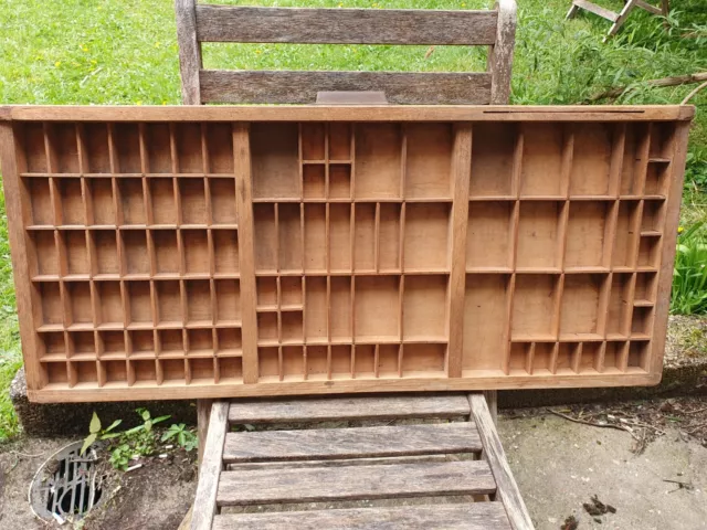 Superb Large Antique/Vintage Wooden Printers Drawer  Dovetailed Corners ~ Gvc!