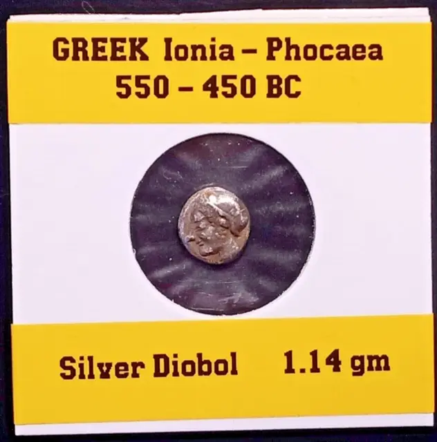 Ancient Greek IONIA Phocaea  6th-5th BC  AR diobol or hemidrachm -  1.14 gm