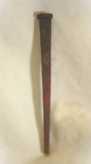 Antique Wrought Iron Square Cut Nails Lot of 7 b 3