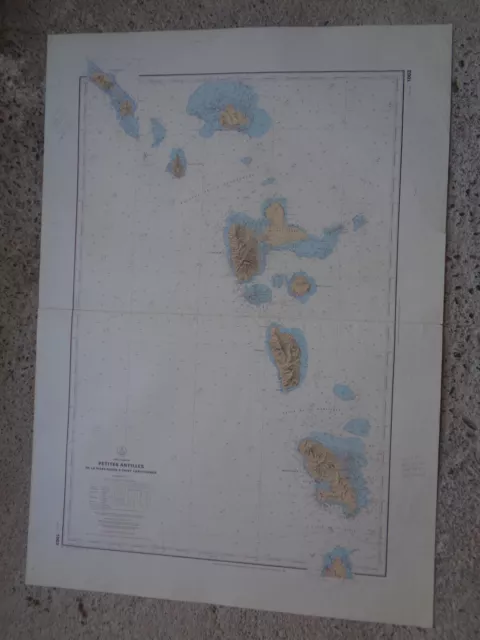 CARTE MARINE / Petites Antilles De la Martinique à Saint Christopher  1987