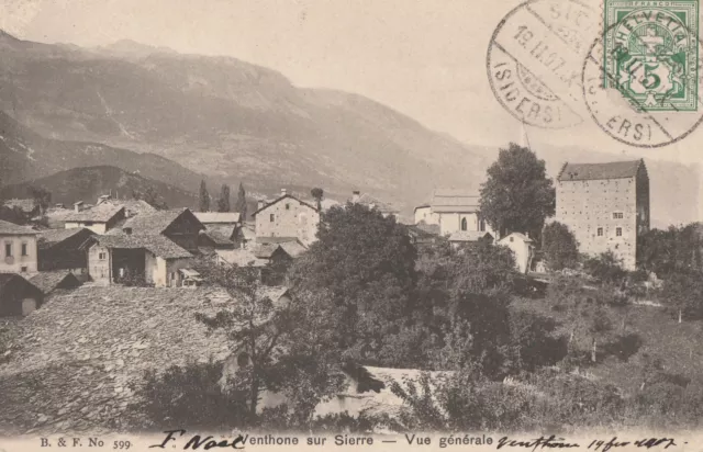 Ak Venthone sur Sierre vue générale