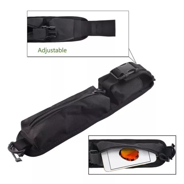 Black Small Molle AccessoriesZipper Pocket Backpack Shoulder Strap Bag