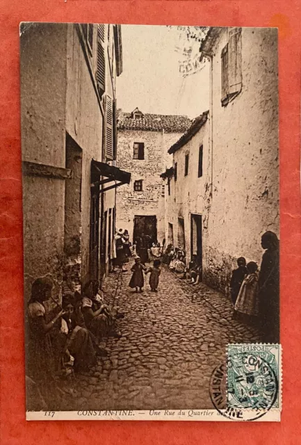 CPA ALGERIE CONSTANTINE - Une Rue du Quartier des Juifs