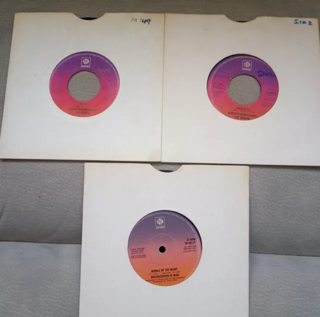 3x Brotherhood Of Man 7" Vinyl Singles