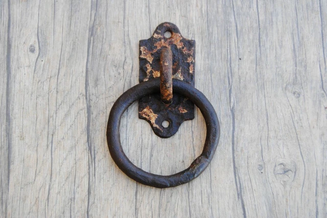 Vintage old iron hook plant porch sign post ceiling garden hook rustic farm