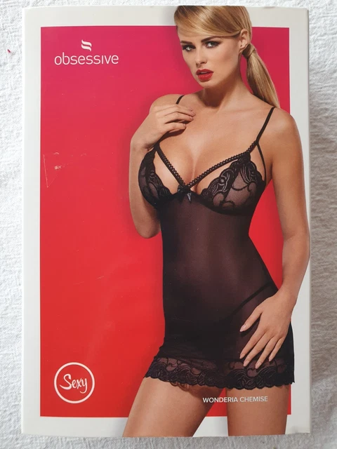 Nuisette Rouge Avec String Lovica Obsessive - Taille XXL - Neuve Avec étiquettes