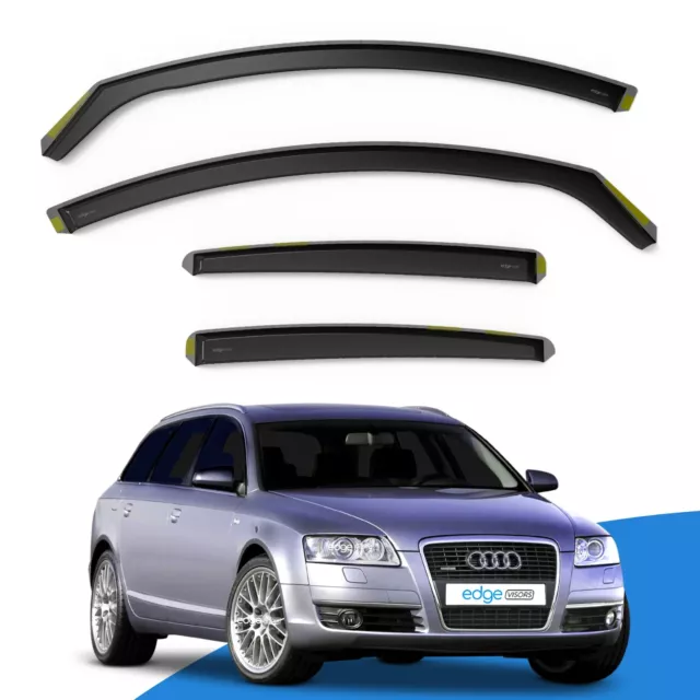 Audi A6 C6 2004-2011 5 Door Avante Estate Wind Deflectors 4pc Edgevisors Tinted