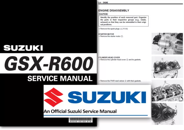 Suzuki GSX-R600 Workshop Service Shop Manual GSXR600 GSXR K6 K7 2006 2007 - USB