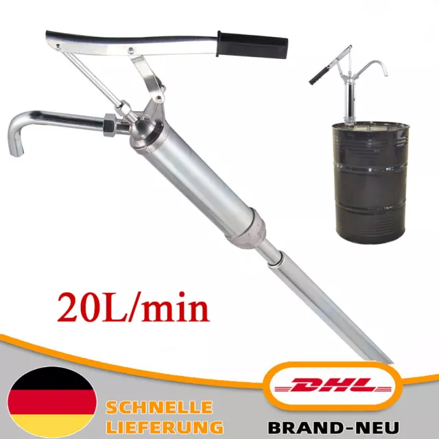 ÖLFASSPUMPE mit HANDHEBEL ÖL-FAß-PUMPE KFZ WERKSTATT für 60 - 208 Liter Fässer