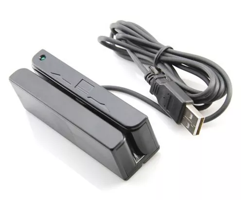 3 Track USB Magnetic & Credit Card Reader Stripe Swipe Strip Scanner for USB PC