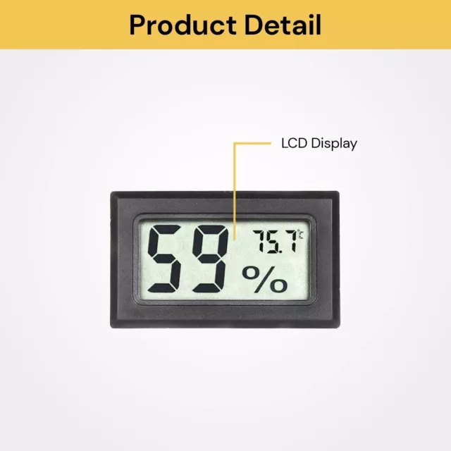 Digital Lcd Hygrometer Humidity Meter Tester - Reptile- Temperature Thermometer 3