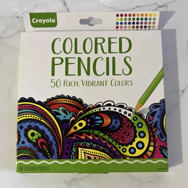 Crayola Colored Pencils for Adults, 50 Rich Vibrant Colors