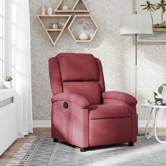 Relaxsessel Sessel Fernsehsessel Liegesessel Ruhesessel Weinrot Stoff vidaXL