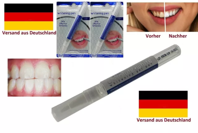 2x Zahnaufhellung Stift Zahnweiß Gel Stift teeth whitening Pen Zahn weiss