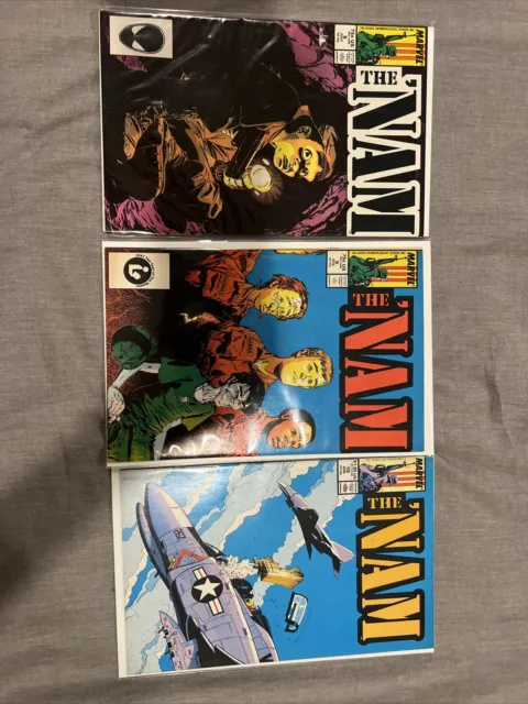 The Nam # 8 # 9 # 19 Marvel War Comic Doug Murray Vg