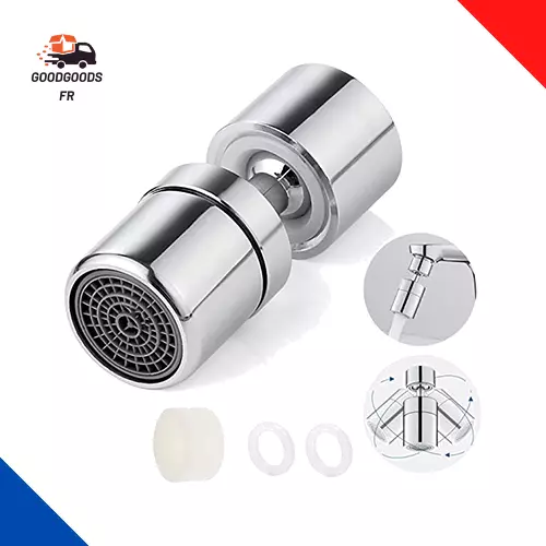 360° Pivotant Aérateur De Robinet, M22/M24 Mousseur Robinet Economie Eau