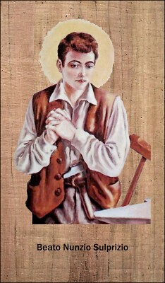 SANTINO HOLY CARD BEATO ARTEMIDE ZATTI tipo pergamena 