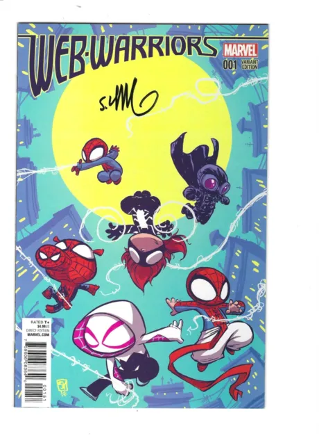 WEB WARRIORS #1 SIGNED by SKOTTIE YOUNG VARIANT COVER 2016 NM