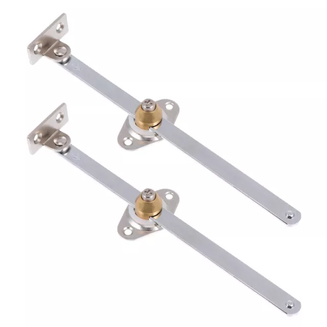 2Pcs Hydraulic Gas Strut Cabinet Hinge Spring Lid Support for Furniture Silver