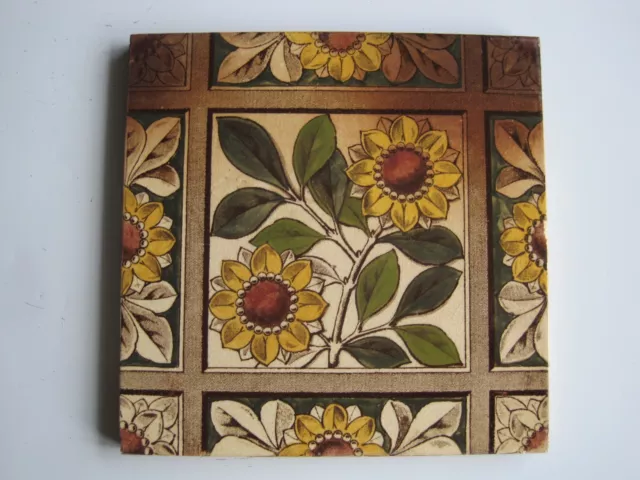 Antique Victorian Transfer Print & Tint Tile - Sherwin & Cotton  #1176 C1884