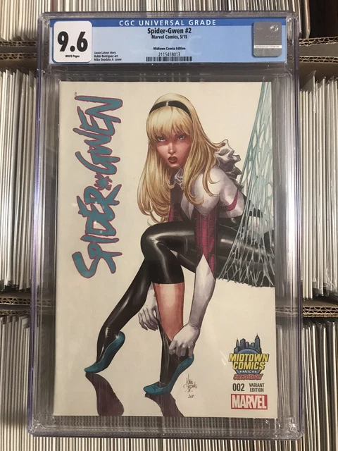 Spider-Gwen 2 Cgc 9.6 Gwen Stacy Midtown Comics Exclusive Variant Marvel 2015
