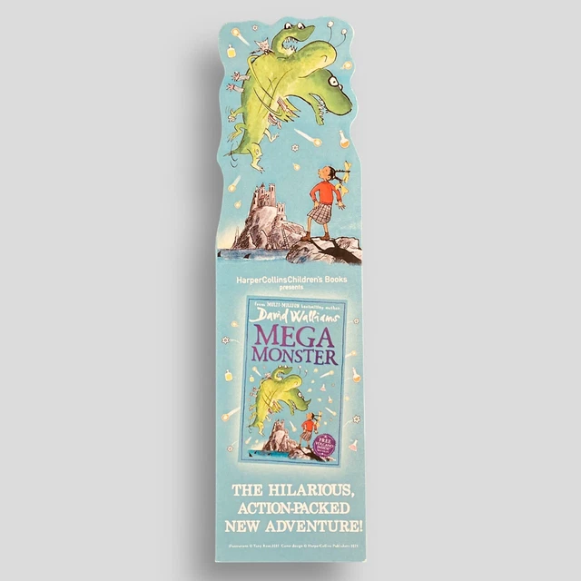 Mega Monster David Walliams Collectible PROMOTIONAL BOOKMARK -not the book