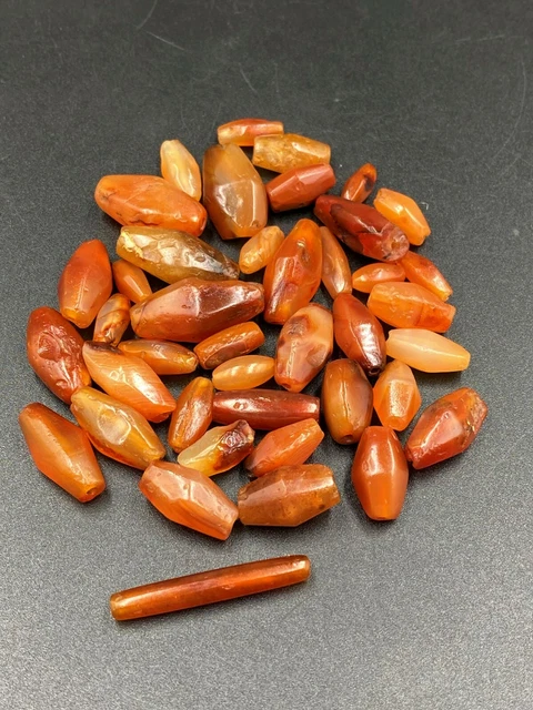 Old Ancient Antique Carnelian Beads Prayer Amulet Beads Mala From Tibet
