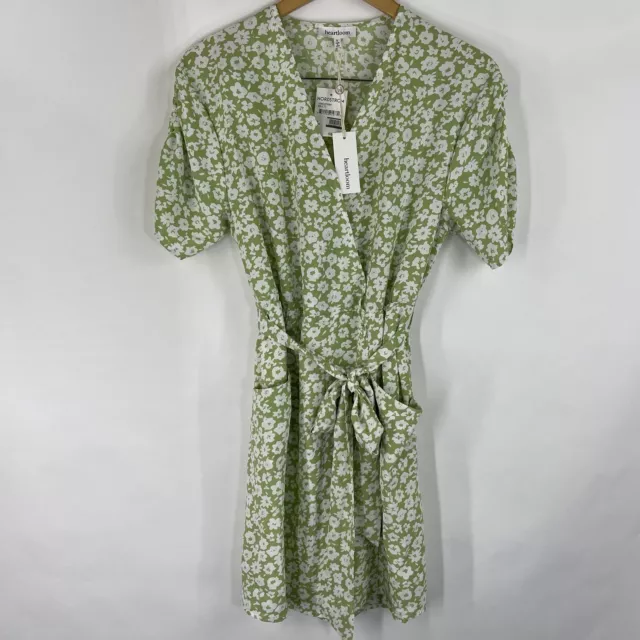 Heartloom Womens Dress Size Small Green Floral Lined