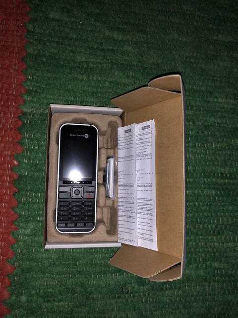 Alcatel-Lucent 8234 DECT-Mobilteil, Akku, Gürtelclip, Ladeschale und Netzteil