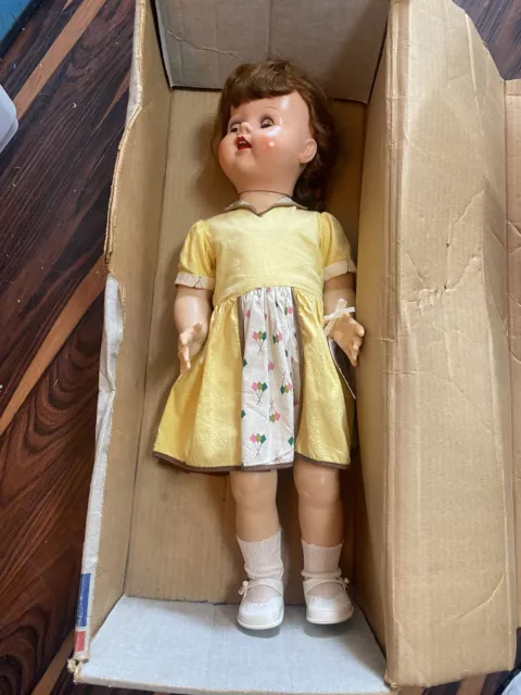Ideal’s Saucy Walker Doll 22” Original Box & Clothing 1950’s