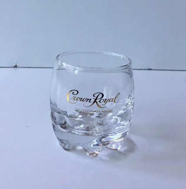 Crown Royal vintage gold etched shot glass