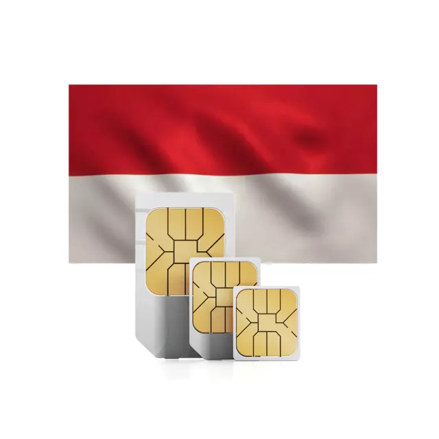 SIM Karte für Indonesien / 8 GB - 12 GB für 1 Monat