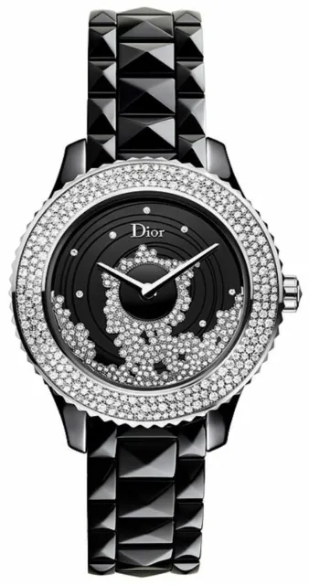 New Dior VIII Grand Bal Automatic Diamond Dial & Ceramic Case Womens Dress Watch