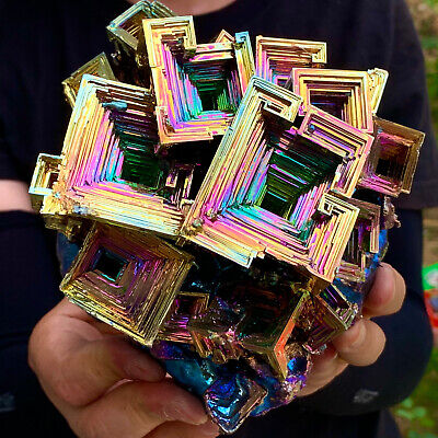6.05LB Gram Bismuth rainbow crystal elementBi gemstone Mineral specimen healing